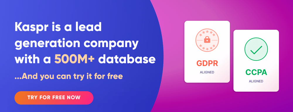 Blog banner CTA - Kaspr is a lead generation company with a 500M+ database
